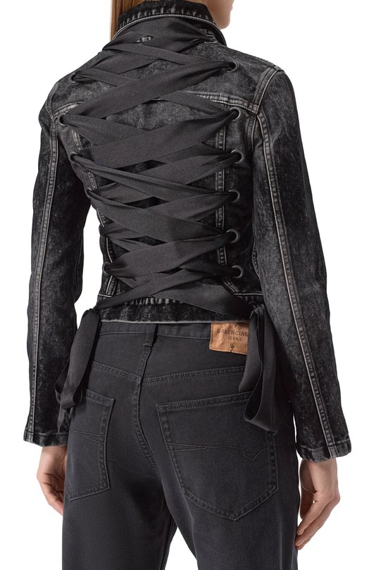 Джинсовая куртка Balenciaga 831697/TSW65 Чёрный  831697/TSW65 Фото 4