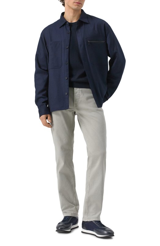 Шерстяная куртка-рубашка Zegna S0TM2/UEV01A8 Синий  S0TM2/UEV01A8 Фото 2