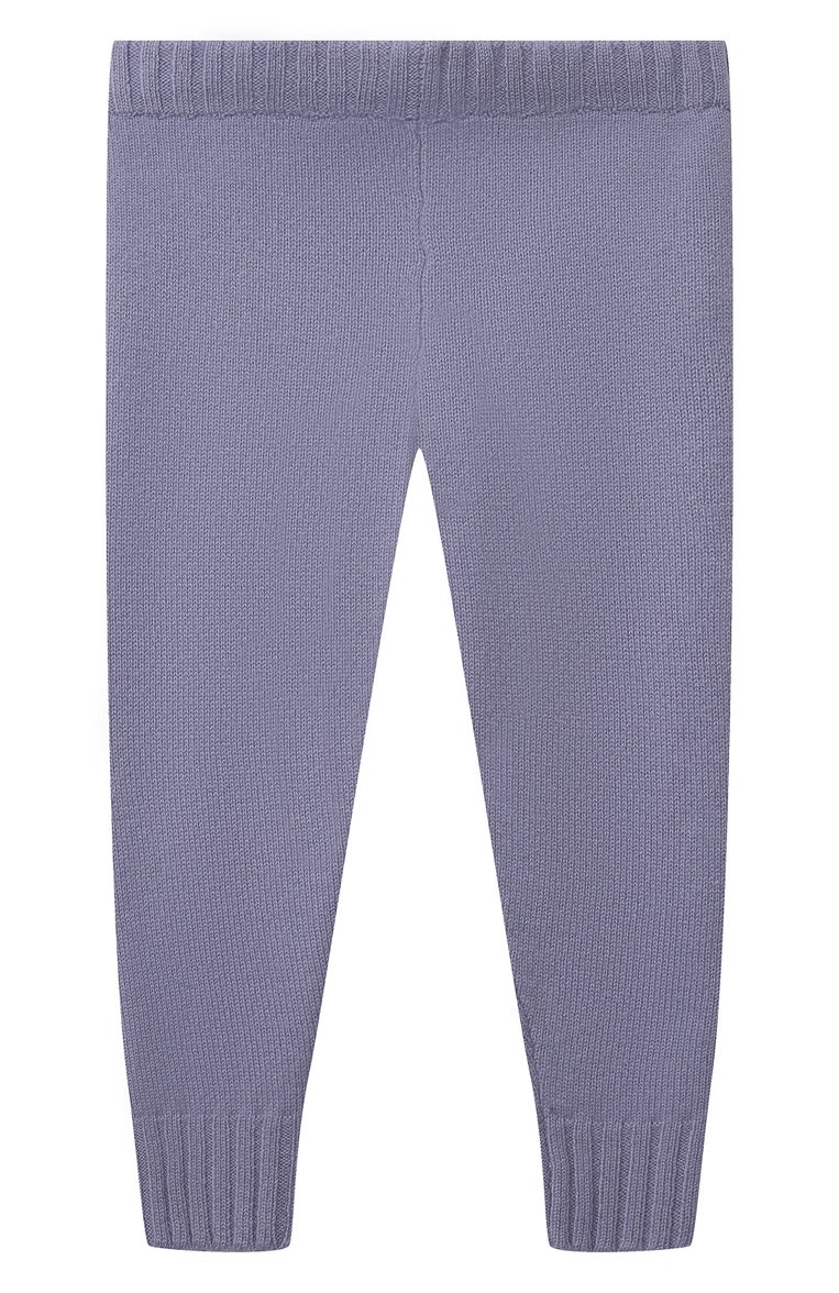Детские кашемировые брюки GIORGETTI CASHMERE серого цвета, арт. MB1809/N0 C0STE/2A-6A | Фото 2 (Материал внешний: Кашемир, Шерсть; Девочки Кросс-КТ: Брюки-одежда; Нос: Не проставлено; Ростовка одежда: 4 года | 104 см)