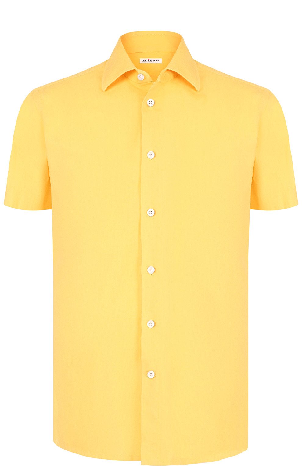 Рубашка с короткими рукавами и смеси хлопка и льна KITON, арт. UMCNERH0637302000, фото 1