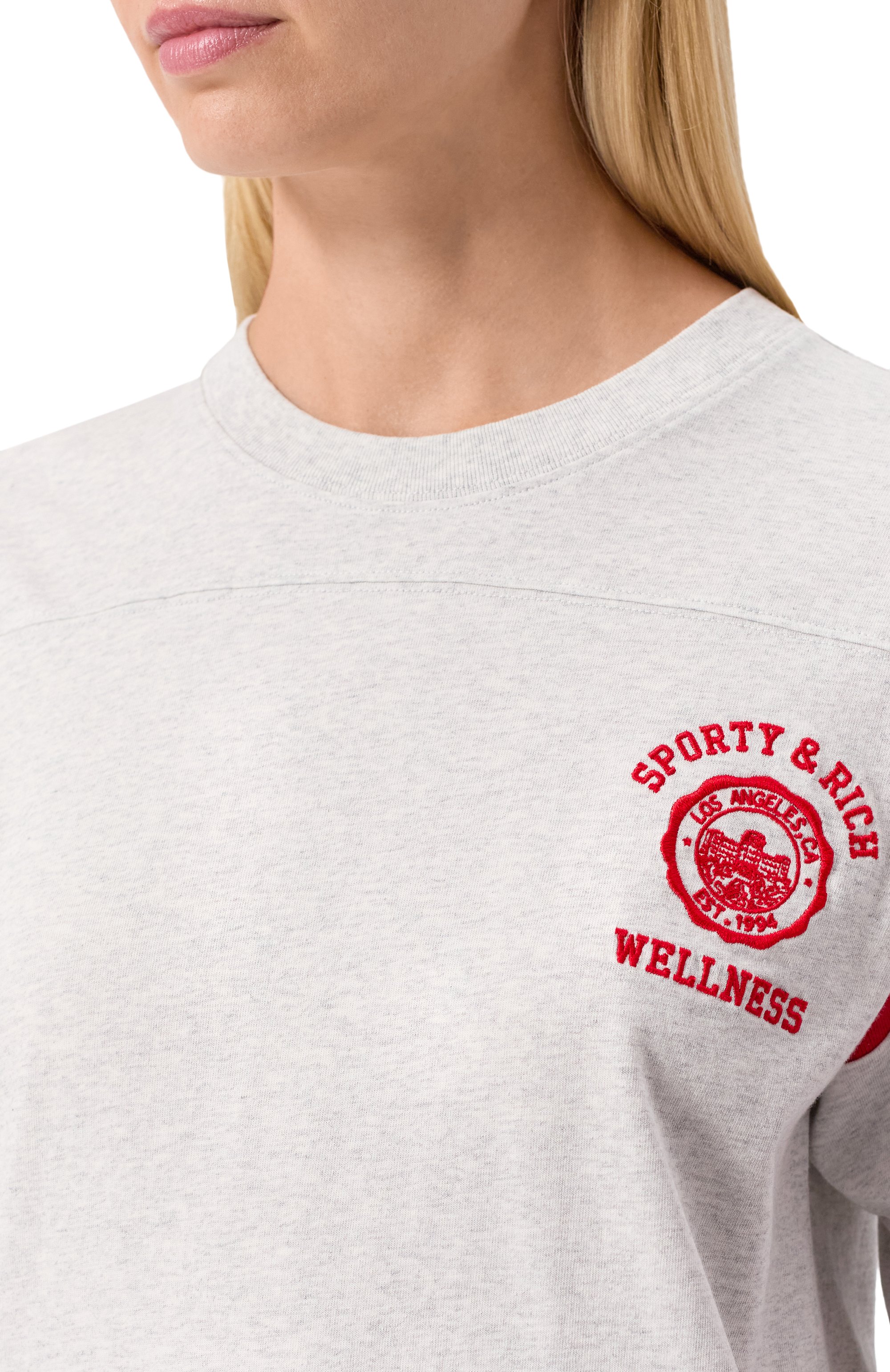 Хлопковая футболка SPORTY AND RICH, арт. T0022508033GY03, фото 5