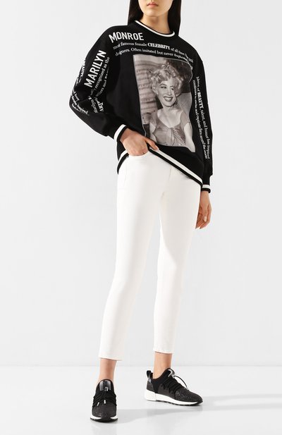 Хлопковый свитшот DOLCE & GABBANA черного цвета по цене 109500 руб., арт. F9C85Z/G7VZE, фото 2 Хлопковый свитшот DOLCE & GABBANA, арт. F9C85Z/G7VZE, фото 2