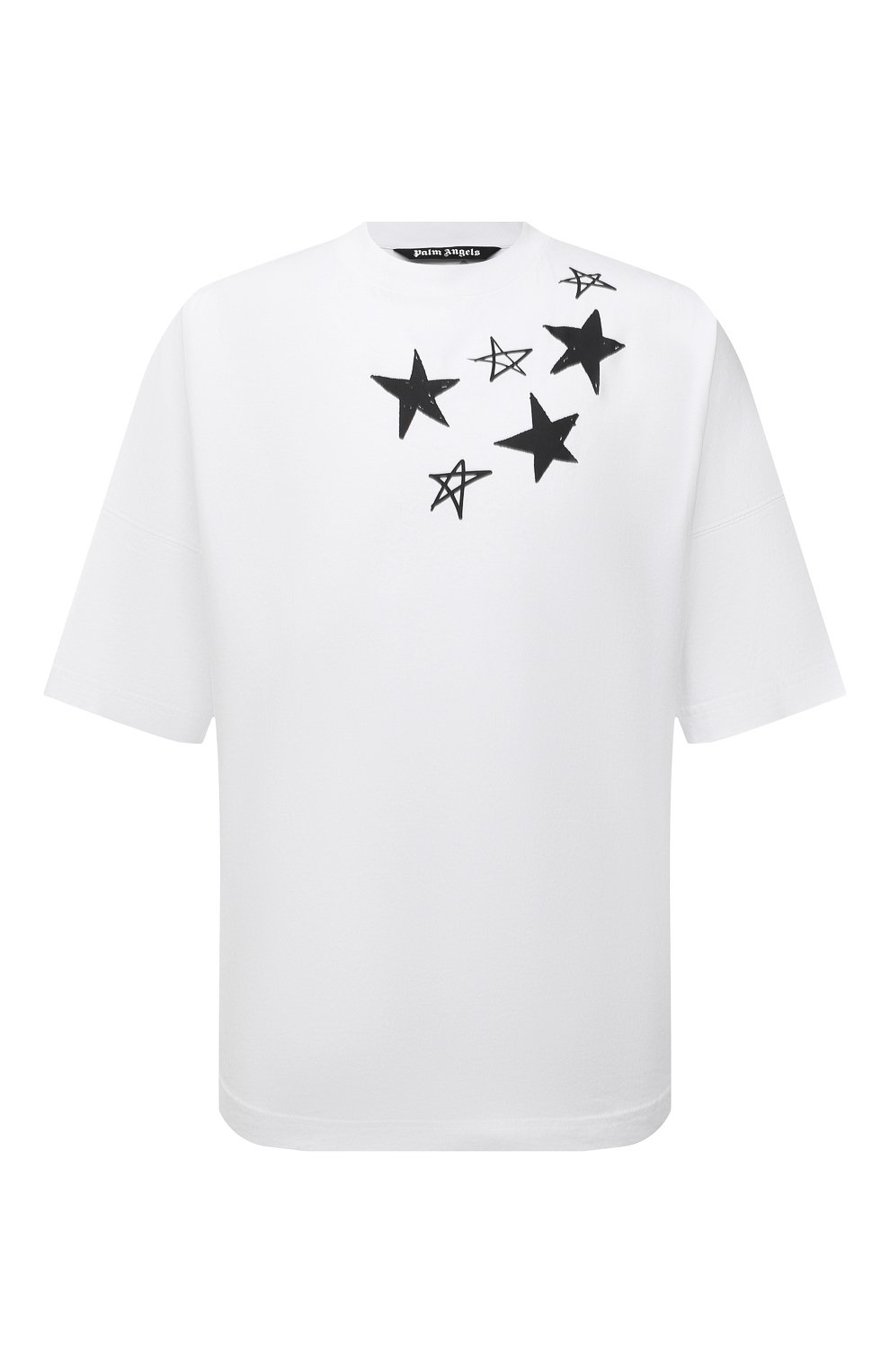 Хлопковая футболка PALM ANGELS белого цвета по цене 26950 руб., арт. PMAA002F21JER0040110, фото 1 Хлопковая футболка PALM ANGELS, арт. PMAA002F21JER0040110, фото 1