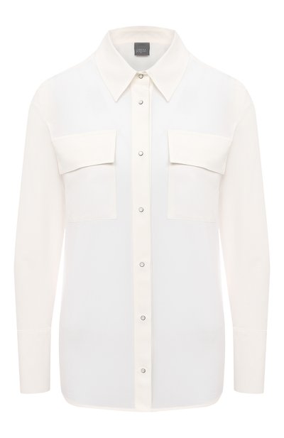 Шелковая рубашка LORENA ANTONIAZZI белого цвета по цене 72350 руб., арт. A2054CA020/3186, фото 1 Шелковая рубашка LORENA ANTONIAZZI, арт. A2054CA020/3186, фото 1