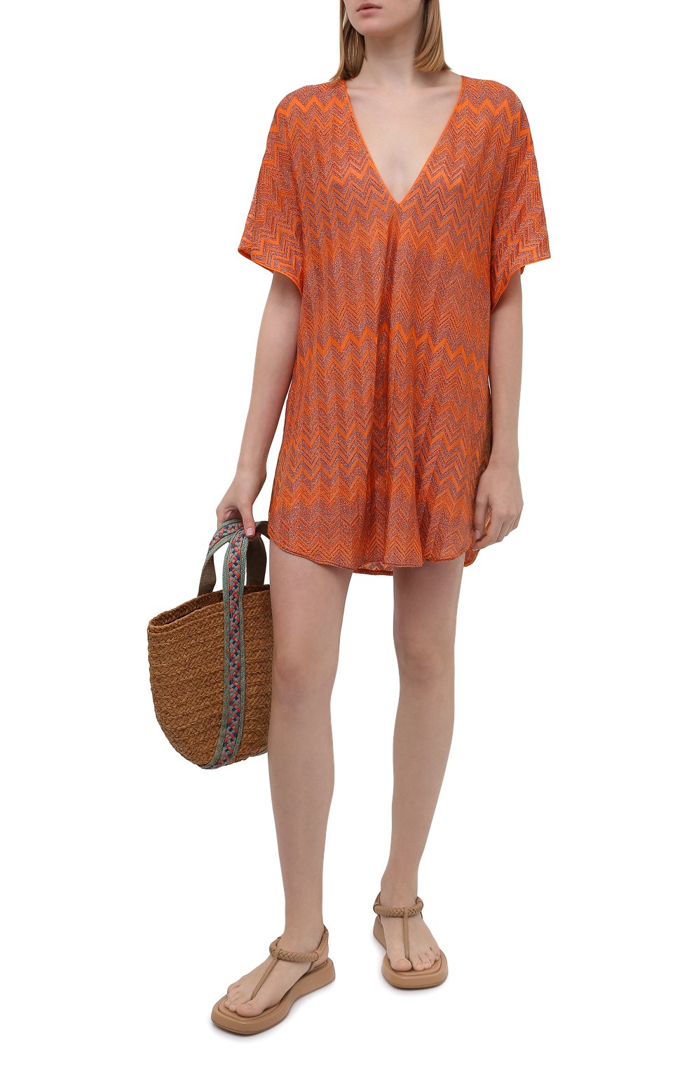 Туника MISSONI оранжевого цвета по цене 59950 руб., арт. MMQ00264/BR00FU, фото 2 Туника MISSONI, арт. MMQ00264/BR00FU, фото 2