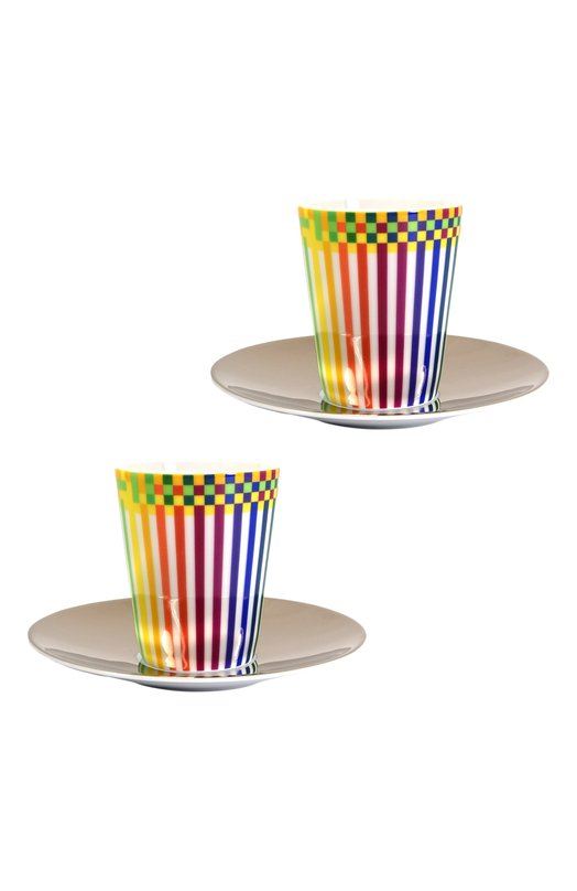 фото Набор из двух кофейных чашек с блюдцами surface colorée b29 bernardaud