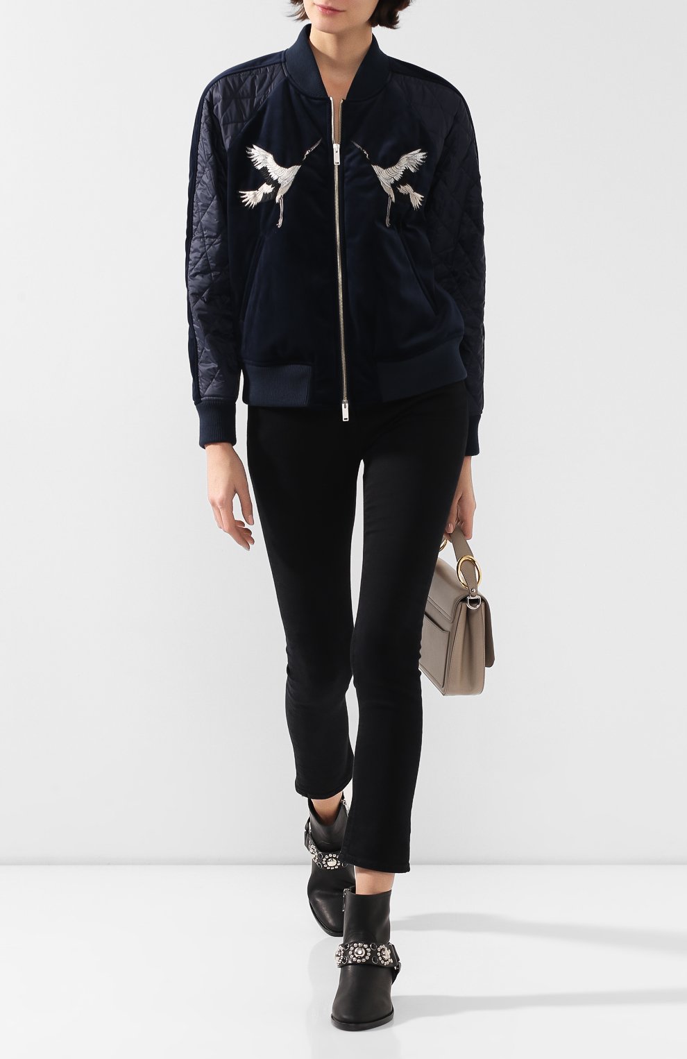 Бомбер GOLDEN GOOSE DELUXE BRAND синего цвета по цене 69050 руб., арт. G35WP069.A1, фото 2 Бомбер GOLDEN GOOSE DELUXE BRAND, арт. G35WP069.A1, фото 2