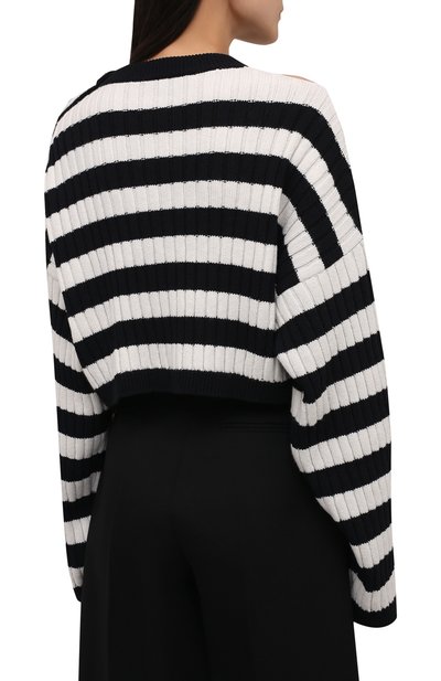 Шерстяной свитер BALMAIN черно-белого цвета по цене 118500 руб., арт. WF0KA030/K317, фото 4 Шерстяной свитер BALMAIN, арт. WF0KA030/K317, фото 4