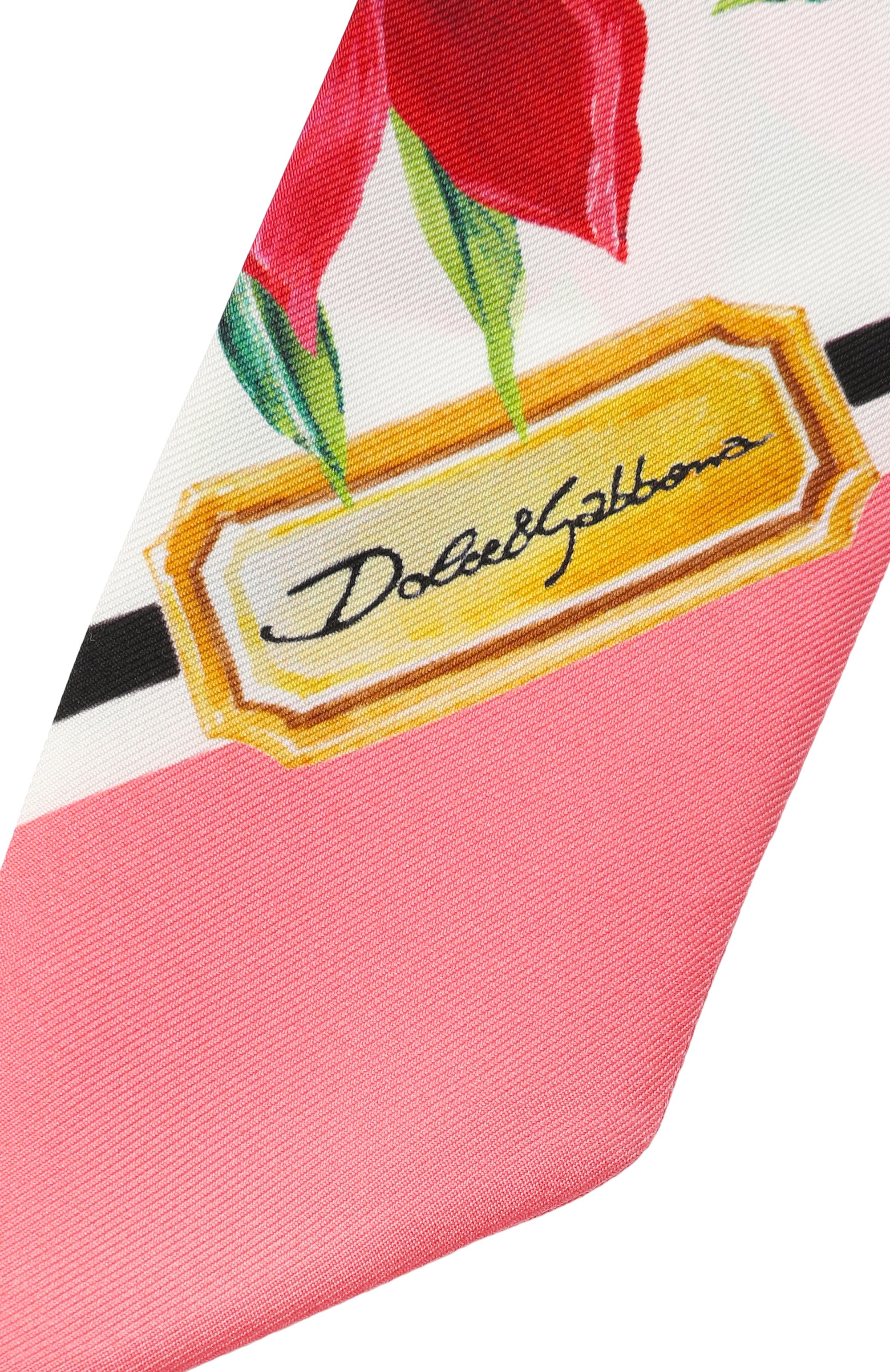Шелковый шарф-твилли DOLCE & GABBANA разноцветного цвета по цене 24900 руб., арт. FS215A/GDC7A, фото 3 Шелковый шарф-твилли DOLCE & GABBANA, арт. FS215A/GDC7A, фото 3