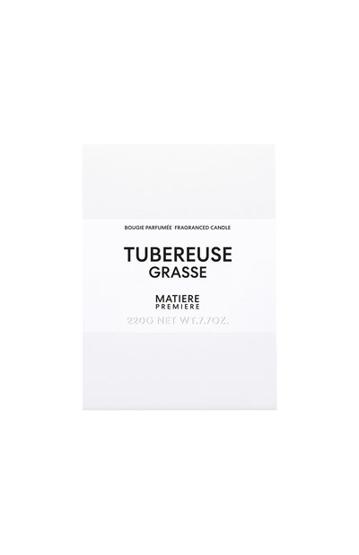 Парфюмированная свеча tubereuse grasse (220g) MATIERE PREMIERE, арт. 3760428940490, фото 2