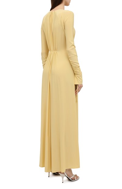 Платье из вискозы VICTORIA BECKHAM желтого цвета по цене 158000 руб., арт. 1221WDR002534A, фото 4 Платье из вискозы VICTORIA BECKHAM, арт. 1221WDR002534A, фото 4