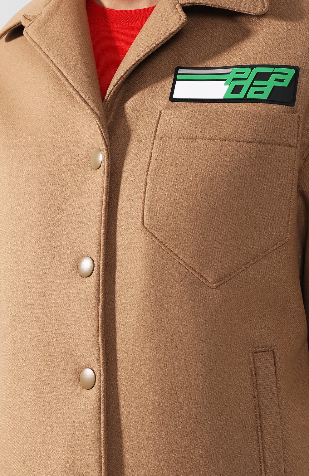 Шерстяной жакет с коротким рукавом PRADA разноцветного цвета по цене 170000 руб., арт. P546G-1SDP-F0U41, фото 5 Шерстяной жакет с коротким рукавом PRADA, арт. P546G-1SDP-F0U41, фото 5