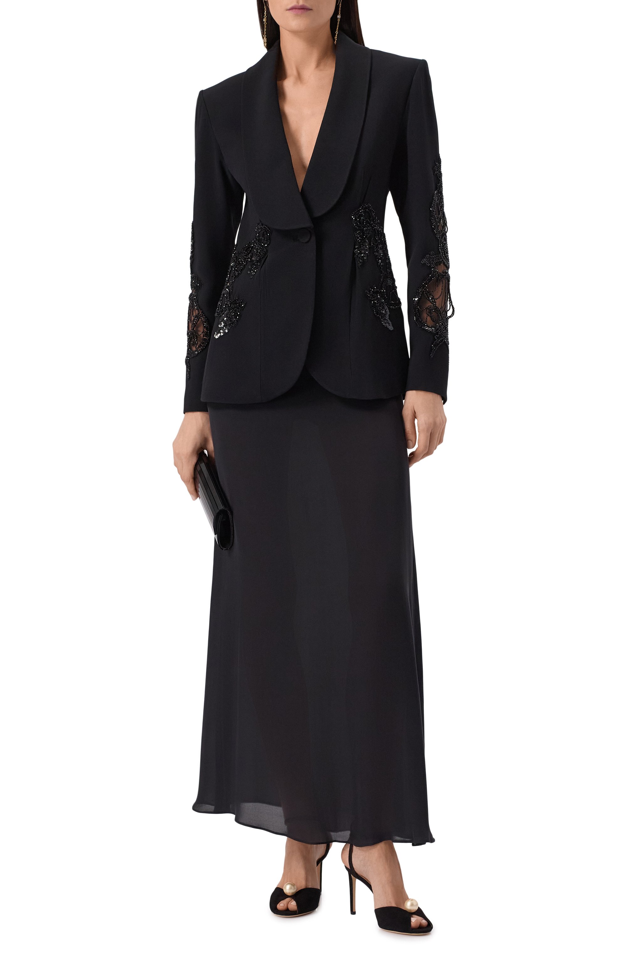 Жакет с отделкой бисером ZUHAIR MURAD черного цвета по цене 686000 руб., арт. RJK25030/CRCA016, фото 2 Жакет с отделкой бисером ZUHAIR MURAD, арт. RJK25030/CRCA016, фото 2