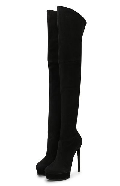 Замшевые бот форты flora на шпильке и платформе CASADEI, арт. 1T831E140.T045000, фото 1