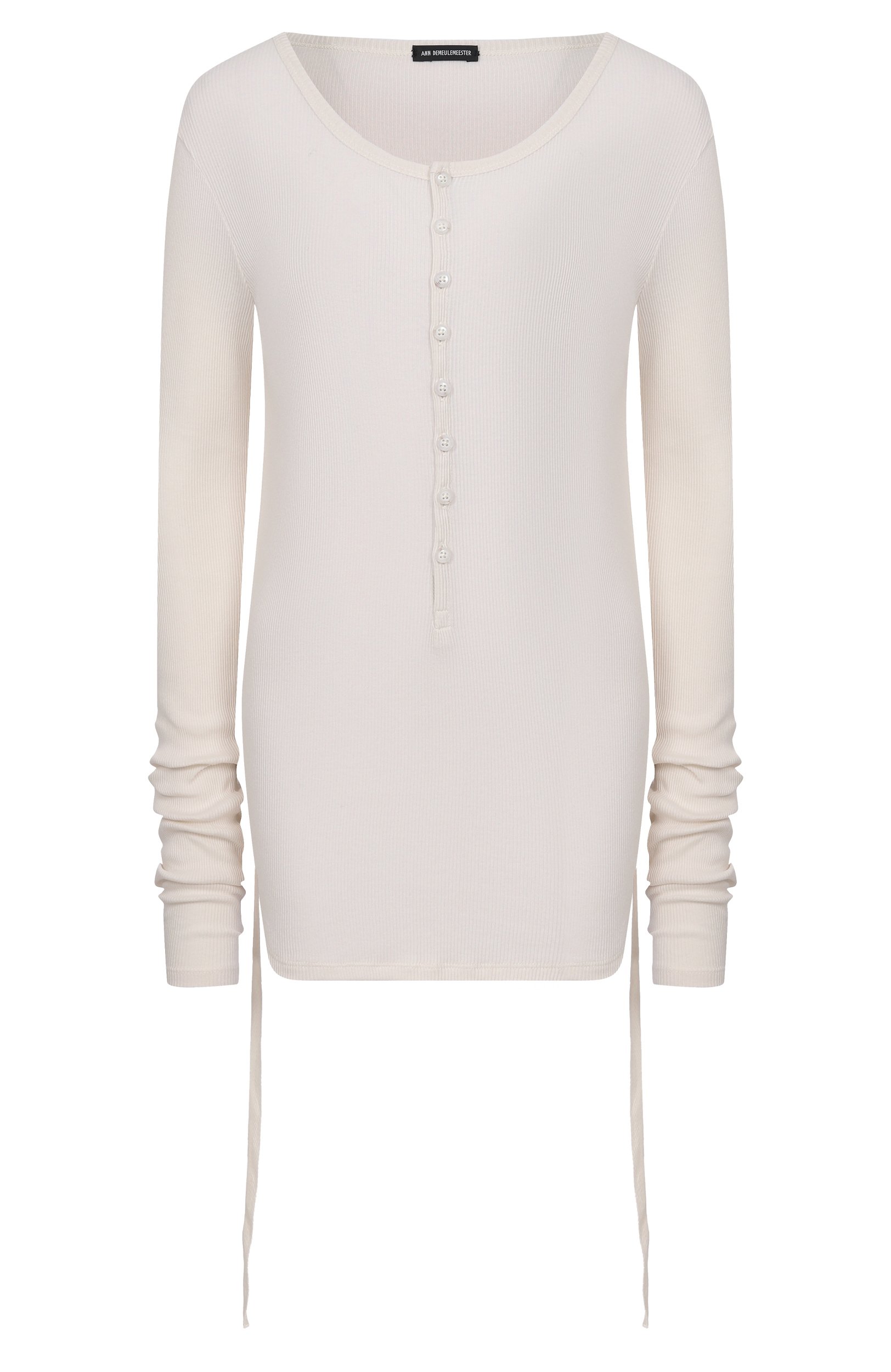 Хлопковый лонгслив-хенли ANN DEMEULEMEESTER, арт. B0014225/FA659, фото 1
