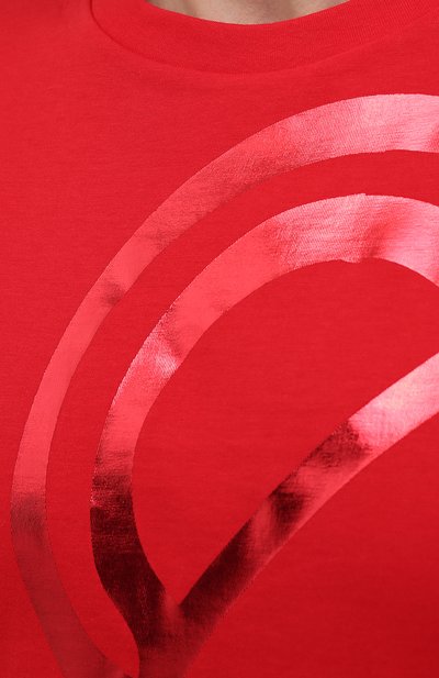 Хлопковая футболка MOSCHINO красного цвета по цене 14400 руб., арт. A1911/8112, фото 5 Хлопковая футболка MOSCHINO, арт. A1911/8112, фото 5