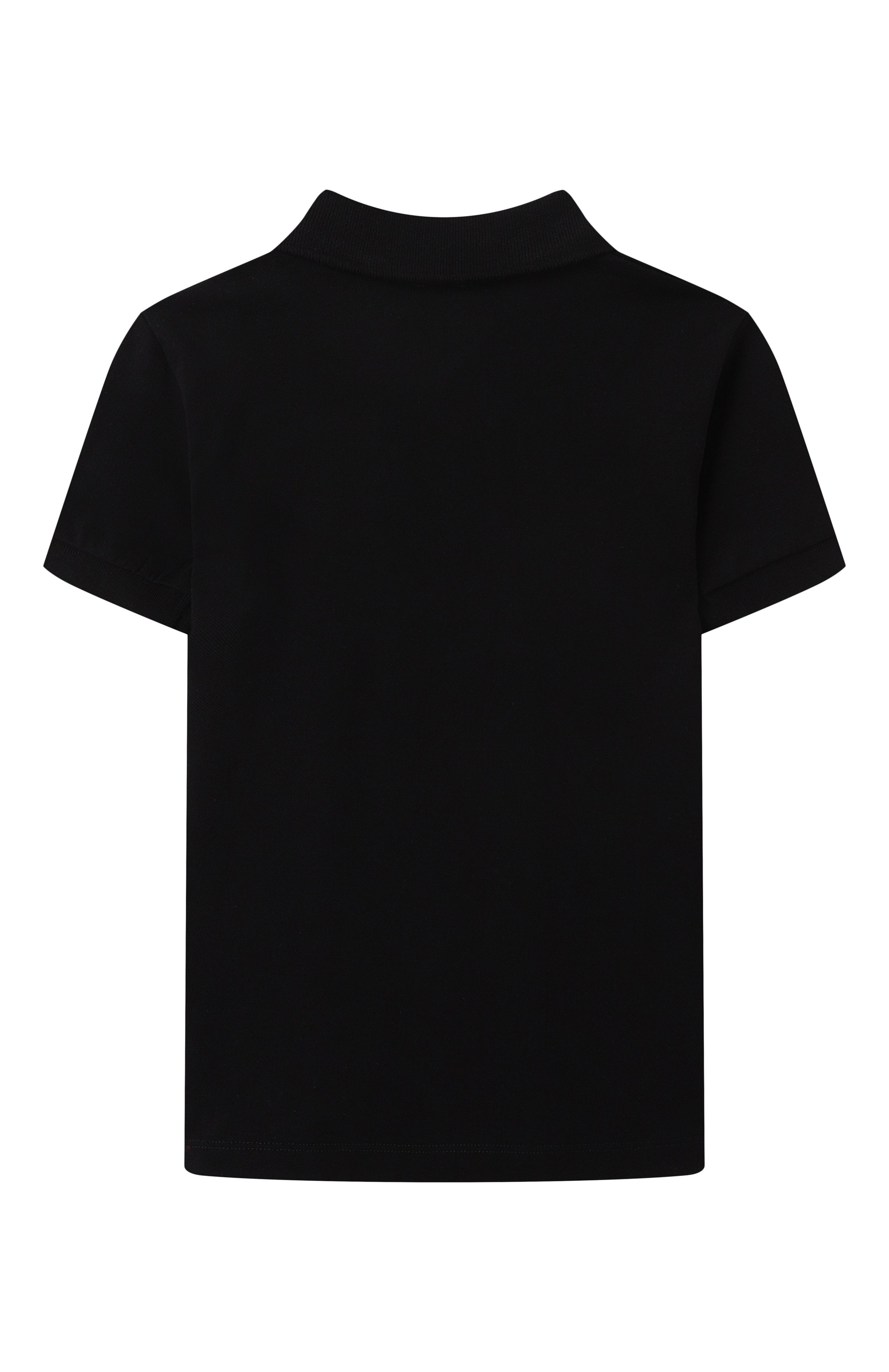 Хлопковое поло DOLCE & GABBANA черного цвета по цене 21450 руб., арт. L4JTGW/G7M4T/8-14, фото 2 Хлопковое поло DOLCE & GABBANA, арт. L4JTGW/G7M4T/8-14, фото 2