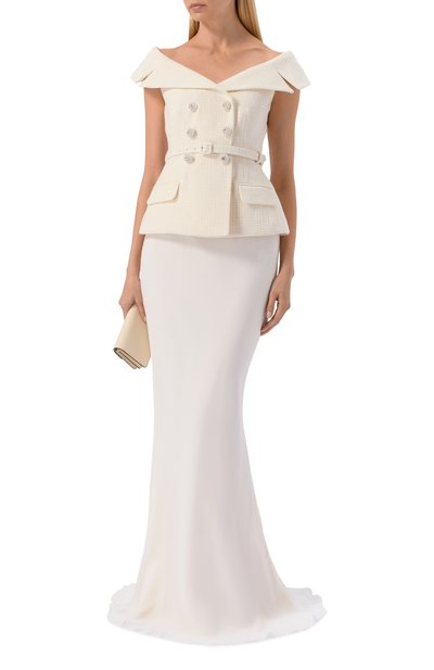 Комбинированное платье SELF-PORTRAIT, арт. SS26271XC, фото 2