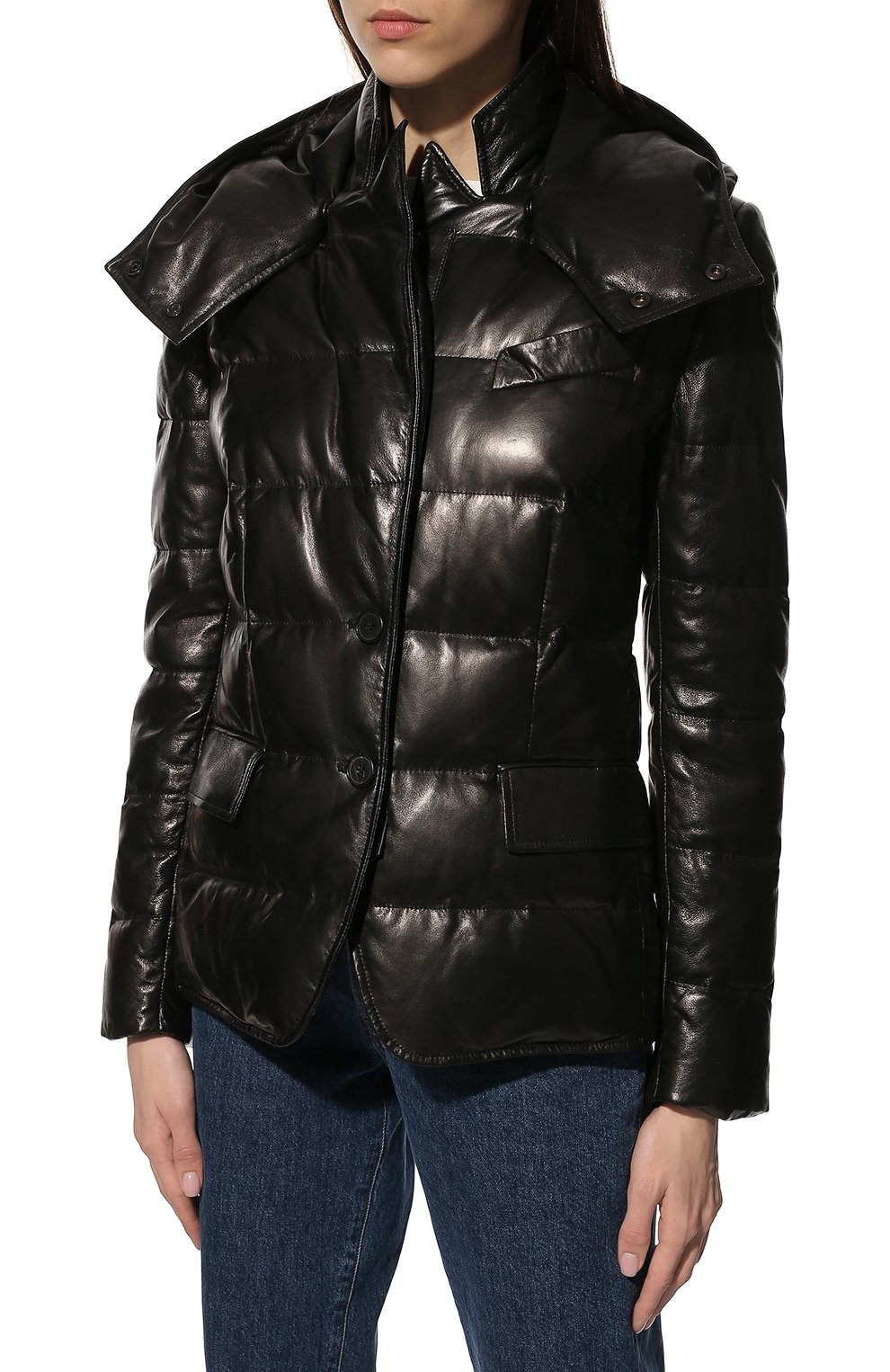Кожаная куртка TOM FORD черного цвета по цене 646500 руб., арт. GIL418-LEX217, фото 3 Кожаная куртка TOM FORD, арт. GIL418-LEX217, фото 3