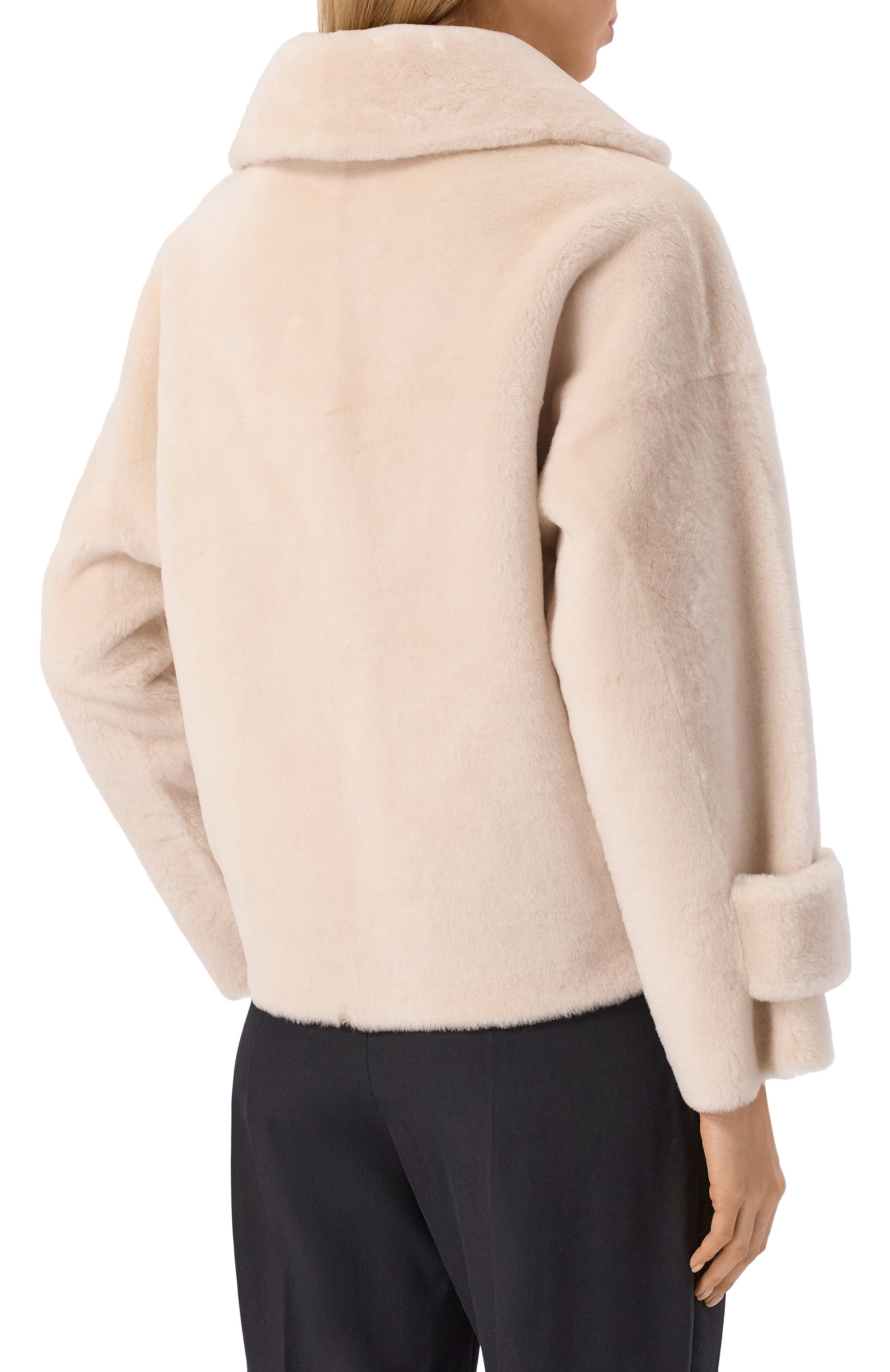 Двусторонняя дубленка из овчины MANZONI24, арт. 25M1295R-S21, фото 4