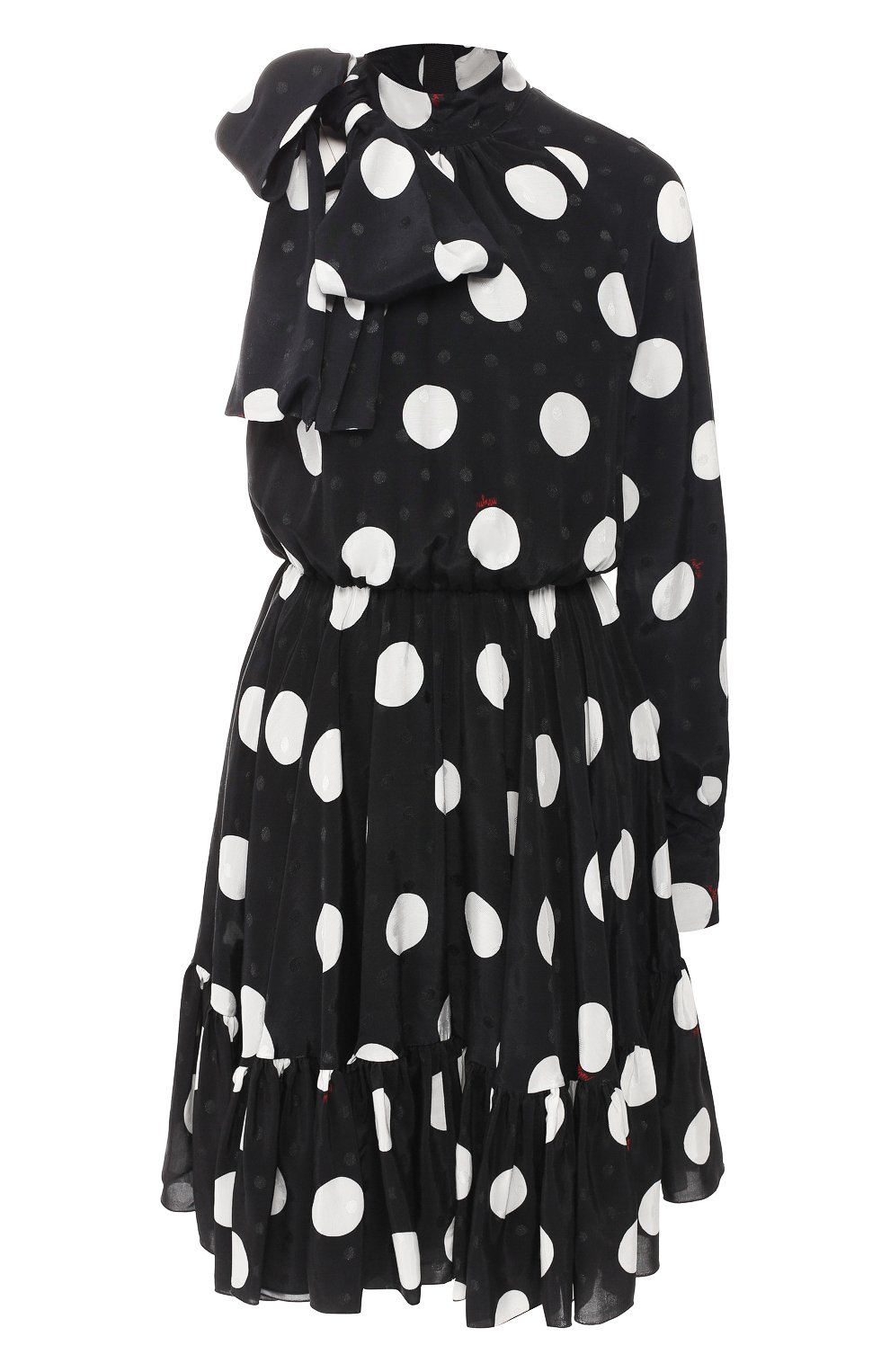 Платье из вискозы MSGM черно-белого цвета по цене 49050 руб., арт. 2641MDA15A 195165, фото 1 Платье из вискозы MSGM, арт. 2641MDA15A 195165, фото 1