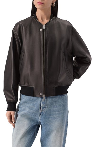 Кожаный бомбер JIL SANDER, арт. J04BN0104-J07173, фото 3
