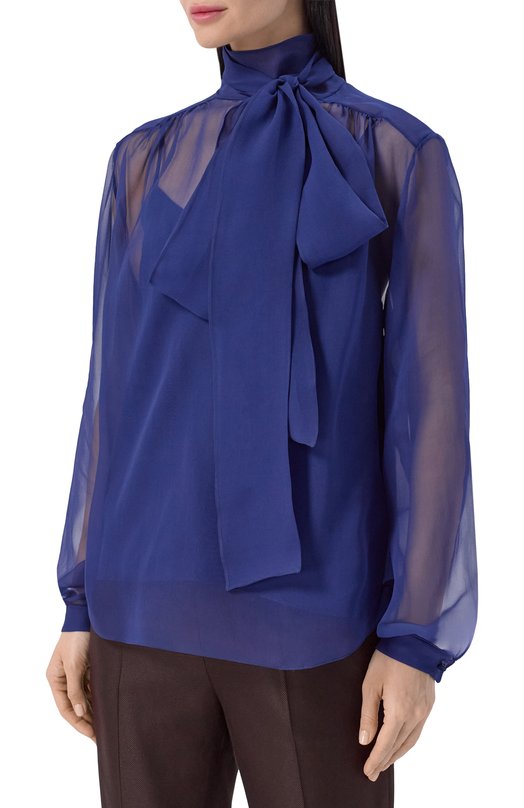 Шелковая блузка MVST M26.2PW.B010/F136 Синий  M26.2PW.B010/F136 Фото 3