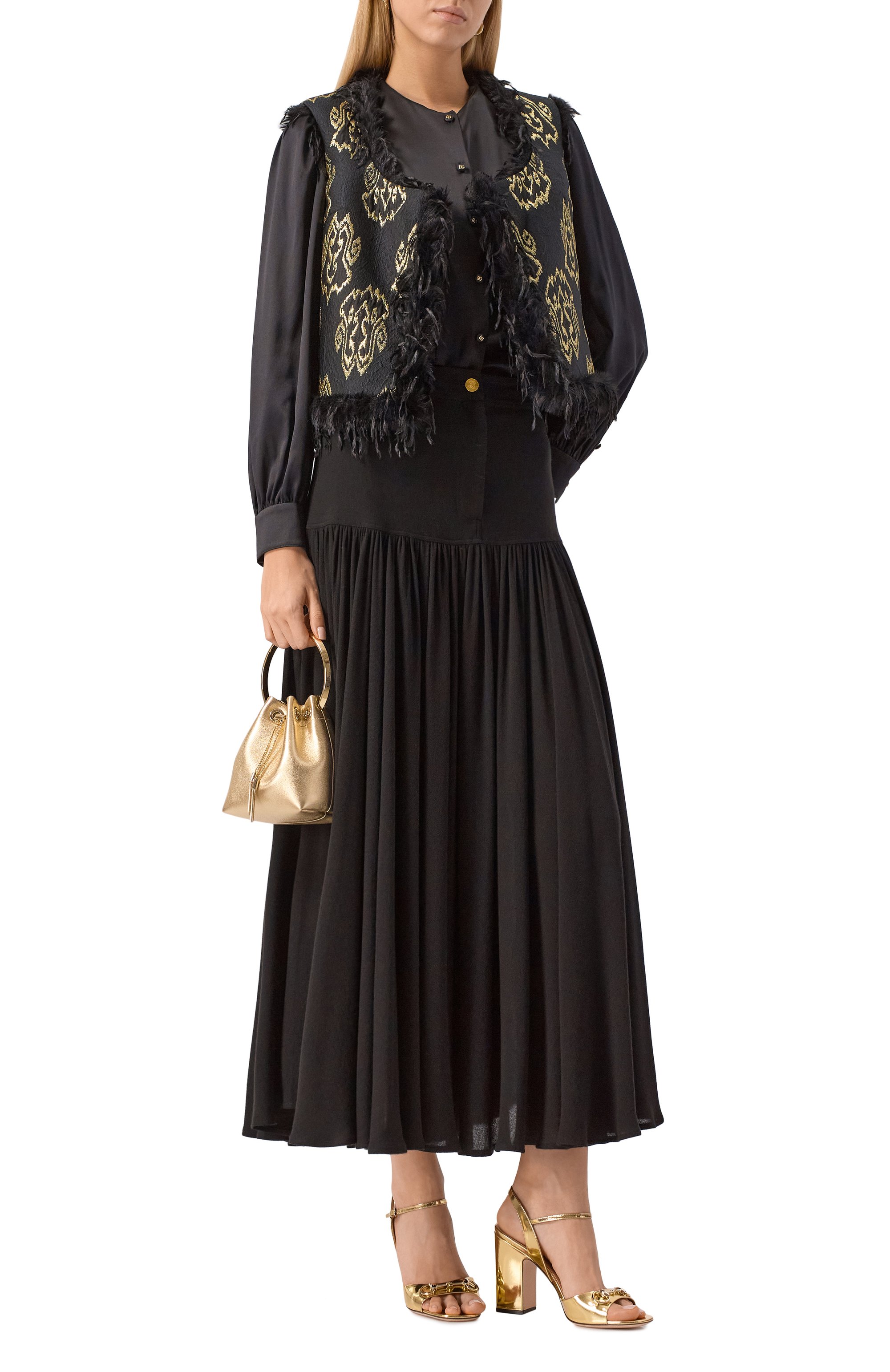 Жилет GIAMBATTISTA VALLI черного цвета по цене 328000 руб., арт. 25FWSVAP6070/87ALE, фото 2 Жилет GIAMBATTISTA VALLI, арт. 25FWSVAP6070/87ALE, фото 2