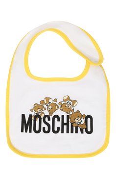 Детский комплект из трех нагрудников MOSCHINO белого цвета, арт. MUY062/LAA33 | Фото 7 (Материал: Текстиль, Хлопок; Материал сплава: Проставлено; Нос: Не проставлено)