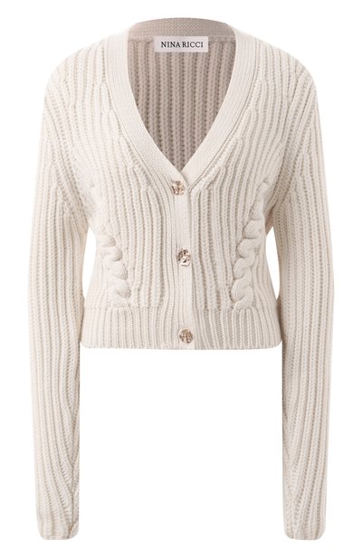 Женский кардиган из шерсти и кашемира NINA RICCI, арт. 24AMCR003/ML0556