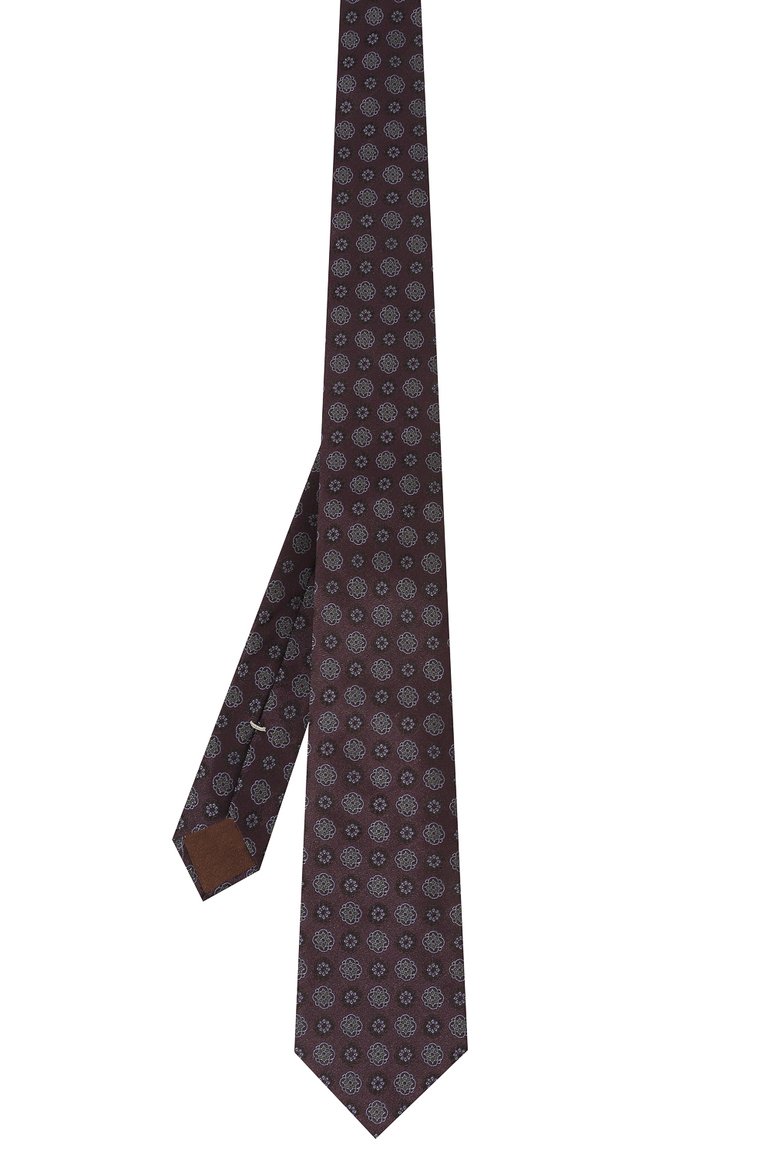 Мужской шелковый галстук CANALI фиолетового цвета, арт. 18/HJ04072 | Фото 3 (Нос: Не проставлено; Материал: Шелк, Текстиль; Принт: С принтом)