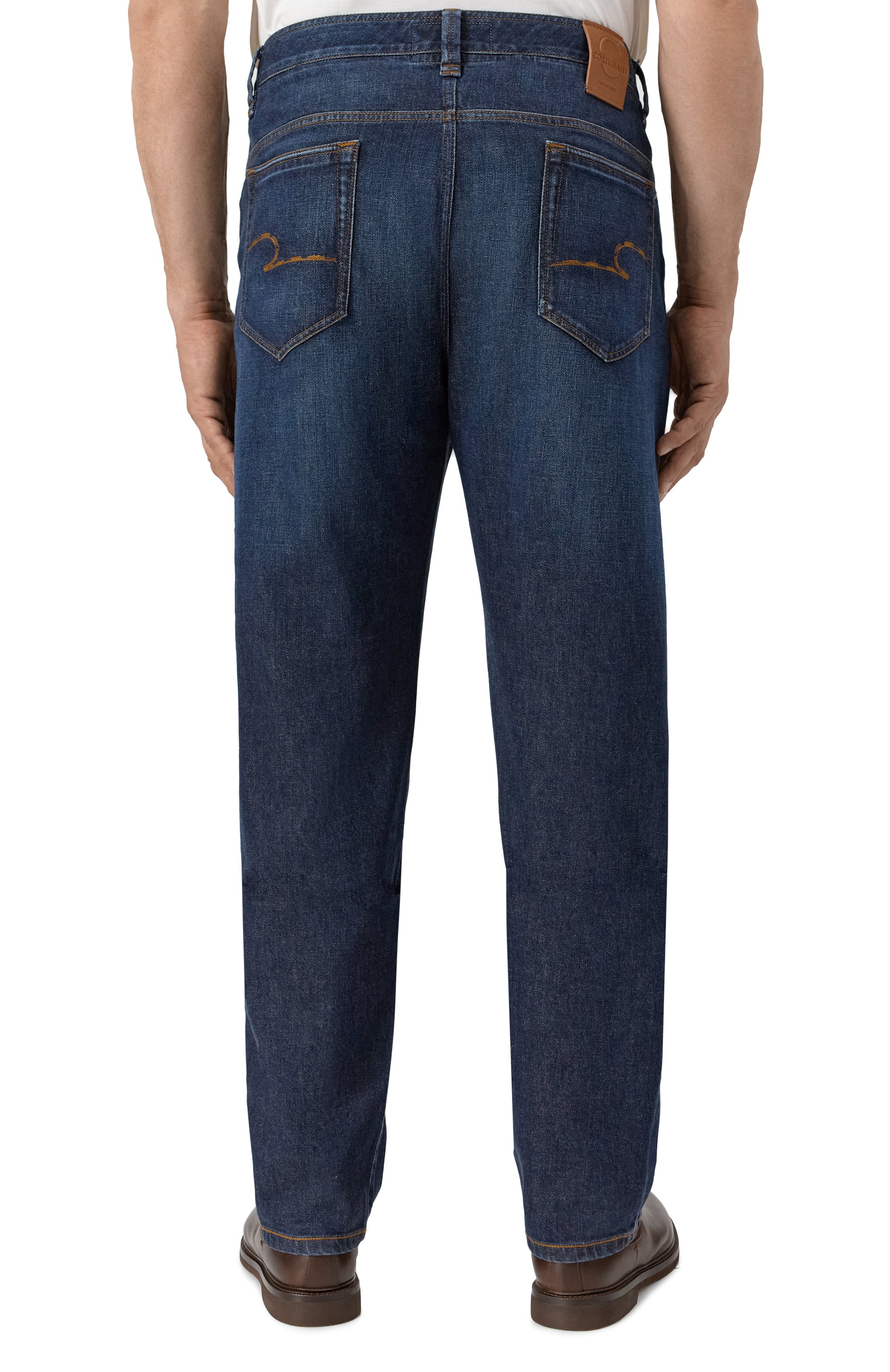 Джинсы CORTIGIANI темно-синего цвета по цене 89950 руб., арт. 3AP501, фото 4 Джинсы CORTIGIANI, арт. 3AP501, фото 4