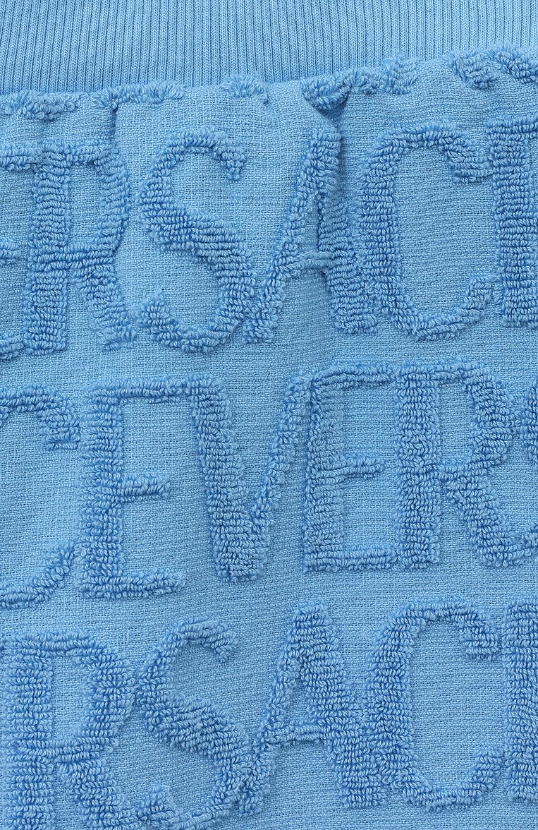 Детские шорты VERSACE голубого цвета, арт. 1011099/1A08124/4A-6A | Фото 3 (Материал внешний: Хлопок; Нос: Не проставлено; Случай: Повседневный)
