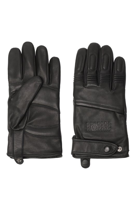 Кожаные перчатки MM6 SH2TS0003/M07014 Чёрный  SH2TS0003/M07014 Фото 2