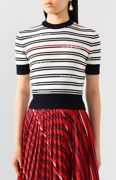 Шерстяной пуловер MIU MIU, арт. MML324-NOC-F0304, фото 3