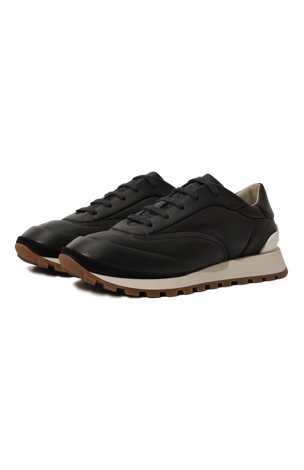 Кожаные кроссовки BRUNELLO CUCINELLI, арт. MZSKG2781P, фото 1