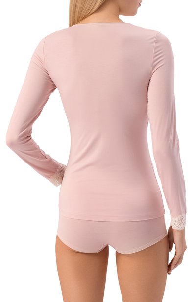 Лонгслив HANRO розового цвета по цене 13750 руб., арт. 071841, фото 4 Лонгслив HANRO, арт. 071841, фото 4