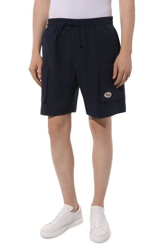 Шорты из хлопка и льна Tee Library Синий, фото 3