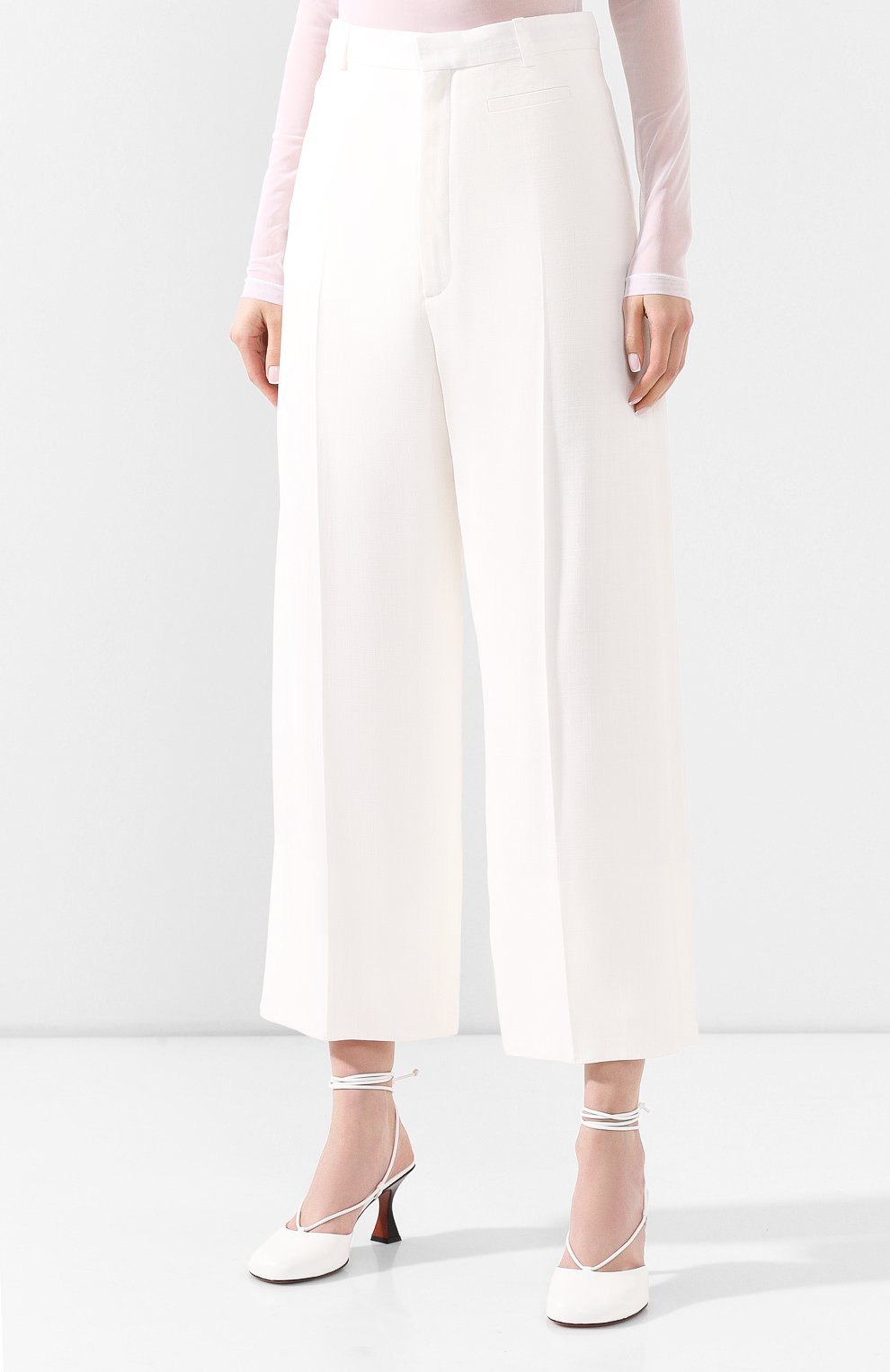Брюки из вискозы JACQUEMUS белого цвета по цене 42500 руб., арт. 201PA05/02110, фото 3 Брюки из вискозы JACQUEMUS, арт. 201PA05/02110, фото 3