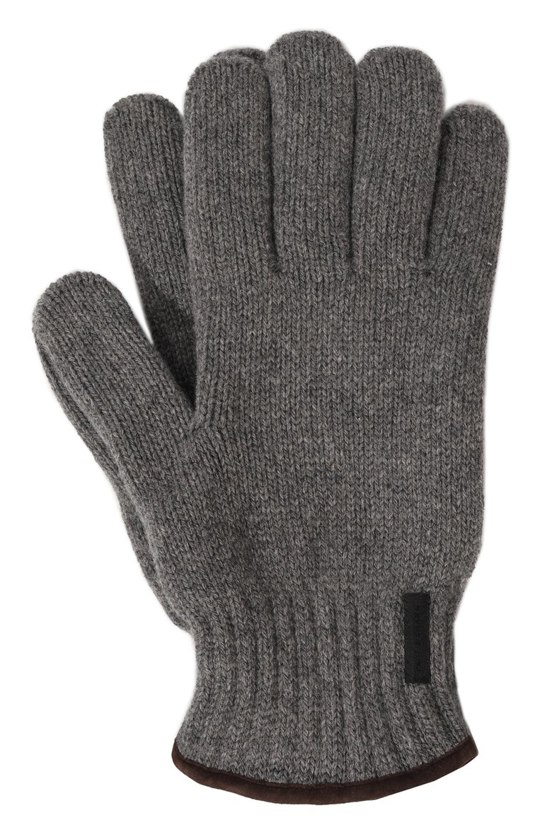 Мужские шерстяные перчатки PAUL&SHARK серого цвета, арт. 12317200 | Фото 1 (Материал: Текстиль, Шерсть; Кросс-КТ: Трикотаж; Материал сплава: Проставлено; Нос: Не проставлено)