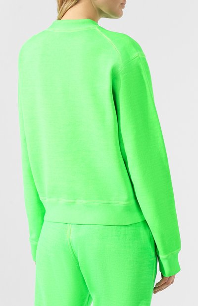 Хлопковый пуловер DSQUARED2 зеленого цвета по цене 54600 руб., арт. S75GU0180/S25030, фото 4 Хлопковый пуловер DSQUARED2, арт. S75GU0180/S25030, фото 4