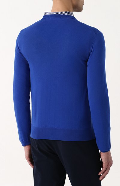 Пуловер тонкой вязки из смеси хлопка и кашемира FIORONI, арт. M14609B1, фото 4