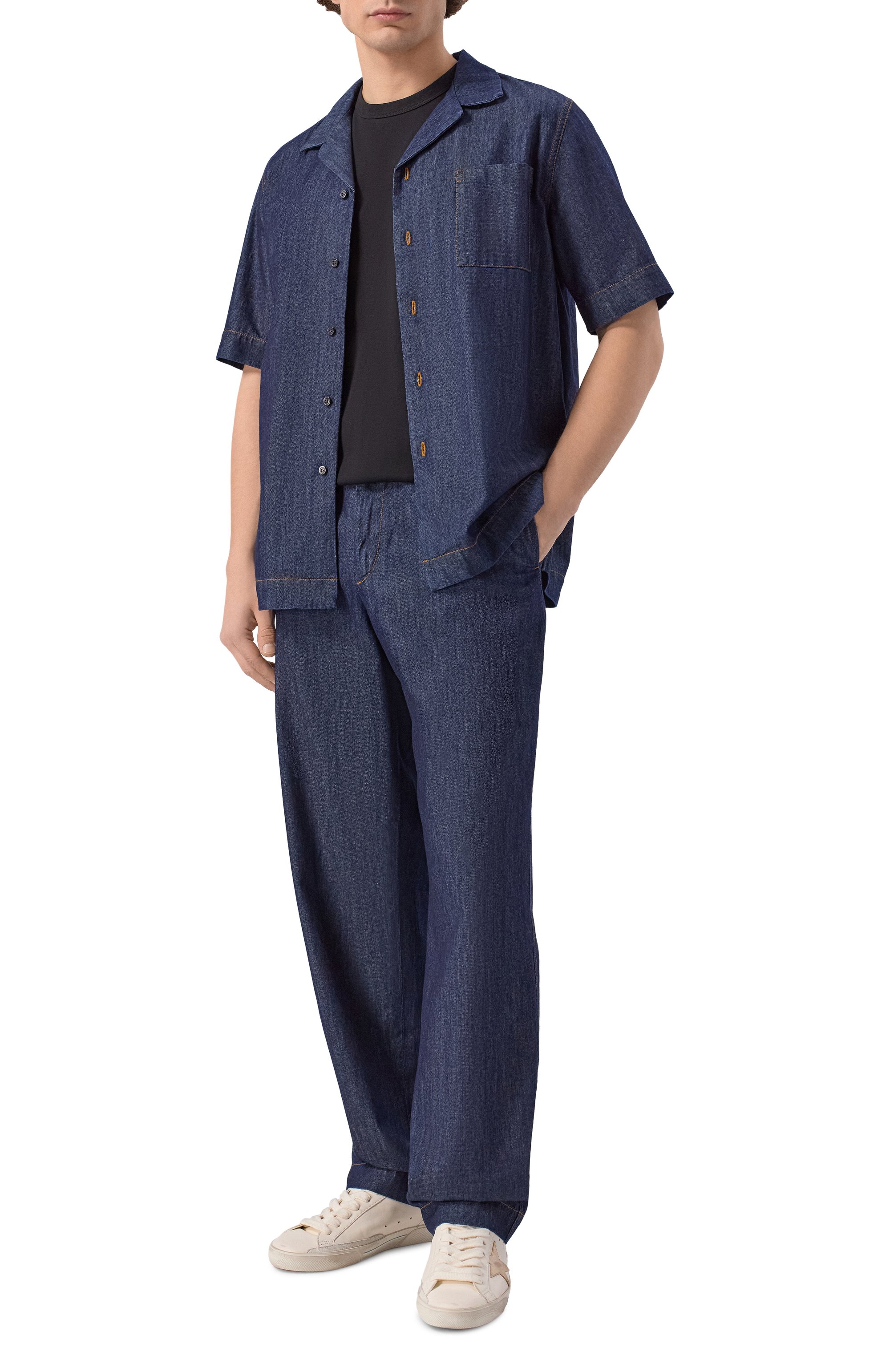 Джинсы DRIES VAN NOTEN темно-синего цвета по цене 61800 руб., арт. 020908/3386, фото 2 Джинсы DRIES VAN NOTEN, арт. 020908/3386, фото 2