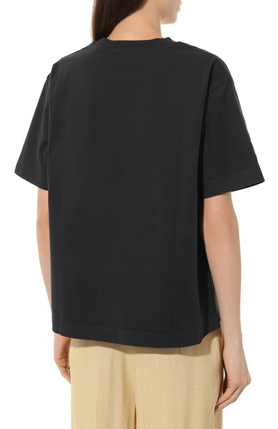 Хлопковая футболка ACNE STUDIOS темно-серого цвета по цене 22800 руб., арт. FN-WN-TSHI000196900, фото 4 Хлопковая футболка ACNE STUDIOS, арт. FN-WN-TSHI000196900, фото 4