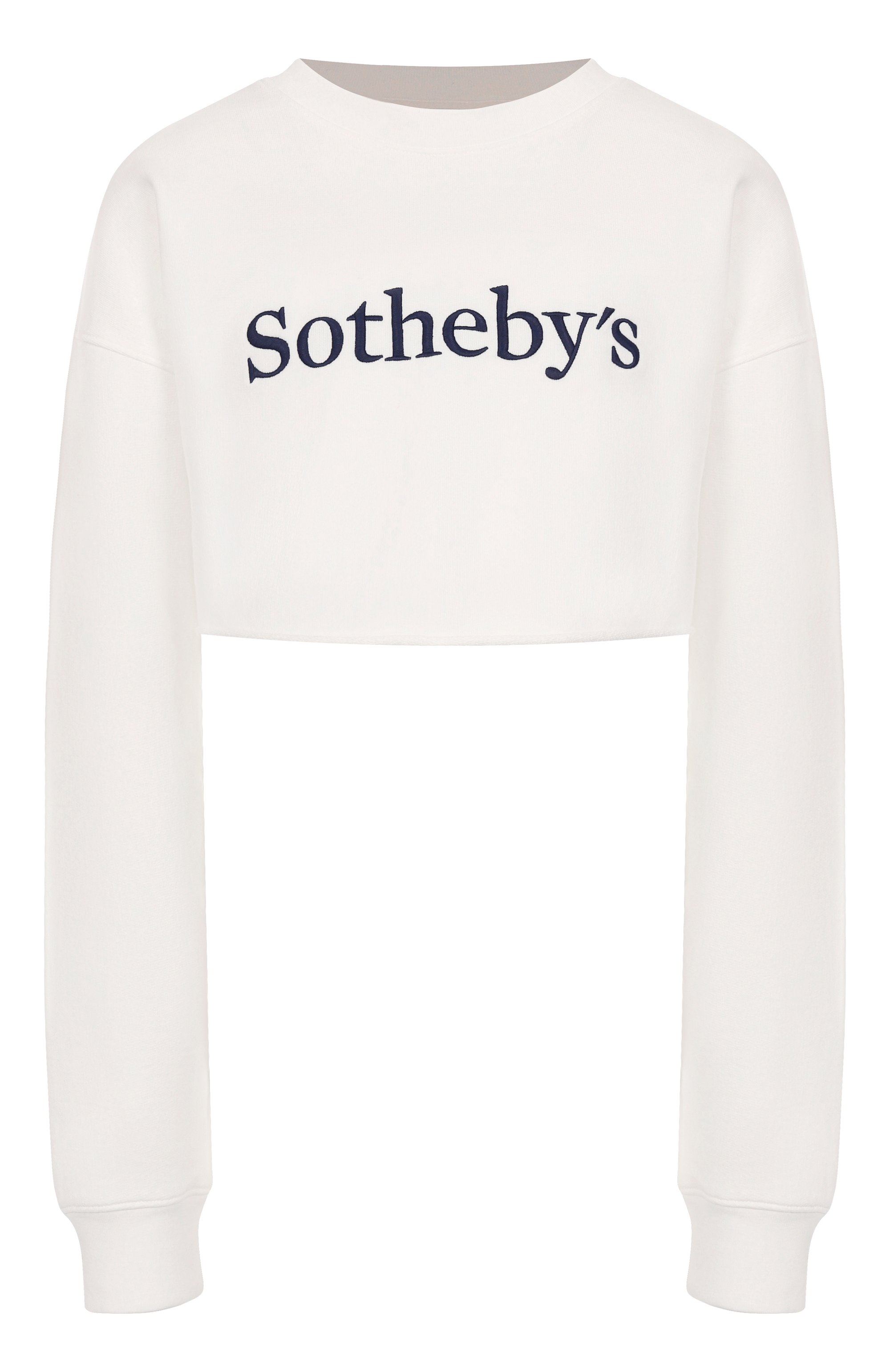 Хлопковый свитшот frame x sotheby's FRAME DENIM белого цвета по цене 39950 руб., арт. WE25JSS002, фото 1 Хлопковый свитшот frame x sotheby's FRAME DENIM, арт. WE25JSS002, фото 1