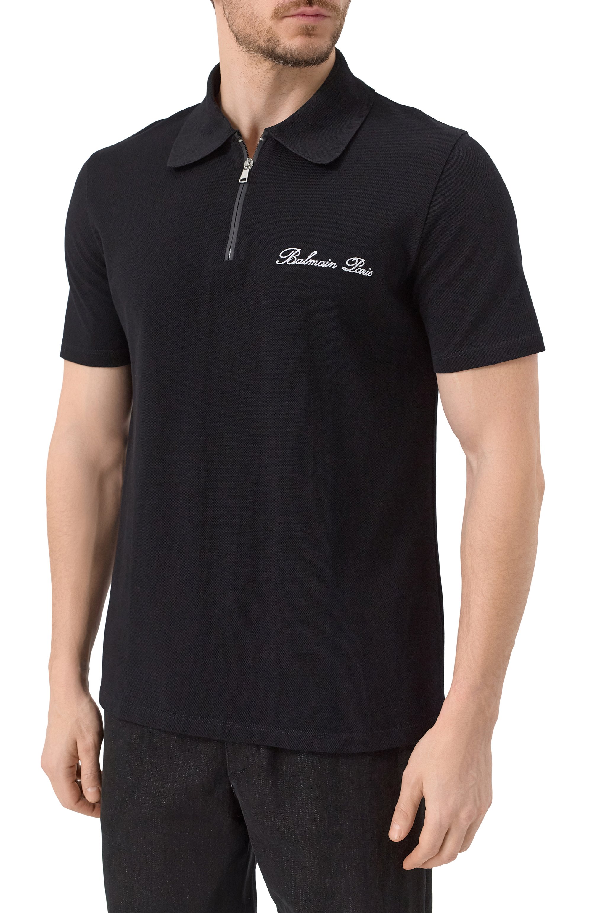 Хлопковое поло BALMAIN, арт. DH1GC028/BC78, фото 3