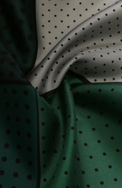 Шелковый платок с узором LANVIN зеленого цвета по цене 7995 руб., арт. 2368/HANDKERCHIEF, фото 2 Шелковый платок с узором LANVIN, арт. 2368/HANDKERCHIEF, фото 2