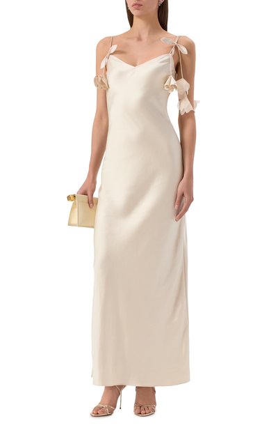 Атласное платье SELF-PORTRAIT, арт. SS25255XCH, фото 2