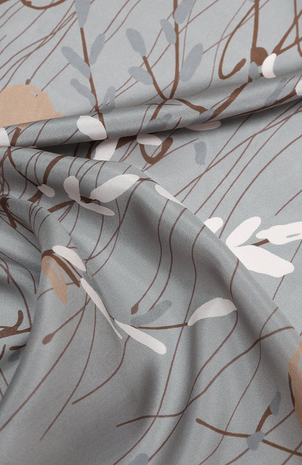 Шелковый платок BRUNELLO CUCINELLI серого цвета по цене 43700 руб., арт. MF0U0016P, фото 4 Шелковый платок BRUNELLO CUCINELLI, арт. MF0U0016P, фото 4