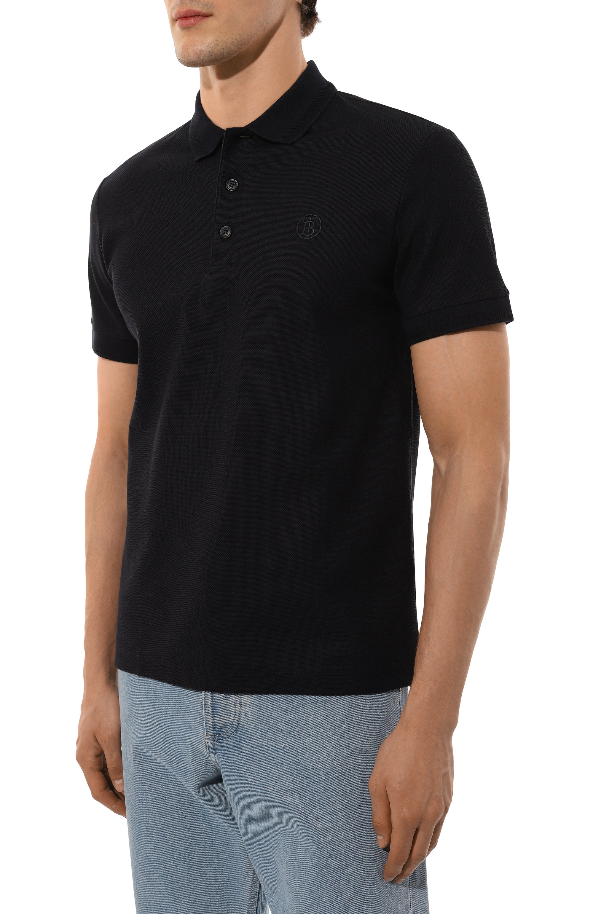 Хлопковое поло BURBERRY, арт. 8055227, фото 3